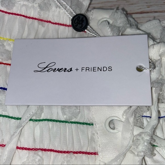 NWT Lovers + Friends Off The Shoulder Babydoll Mini Dress in White Sz S - Picture 16 of 16